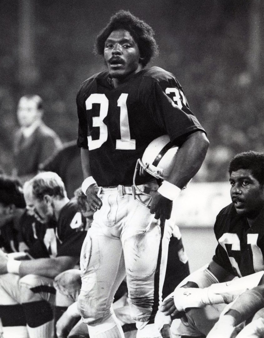 File photo: Oakland Raiders defensive back Jack Tatum (31) stands on the sideline in uniform.
