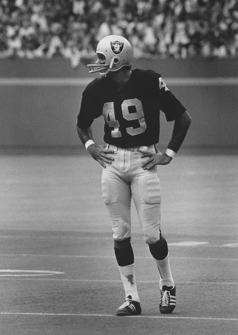 File photo: Oakland Raiders receiver Mike Siani (49) stands on the field at Busch Stadium against the St. Louis Cardinals.