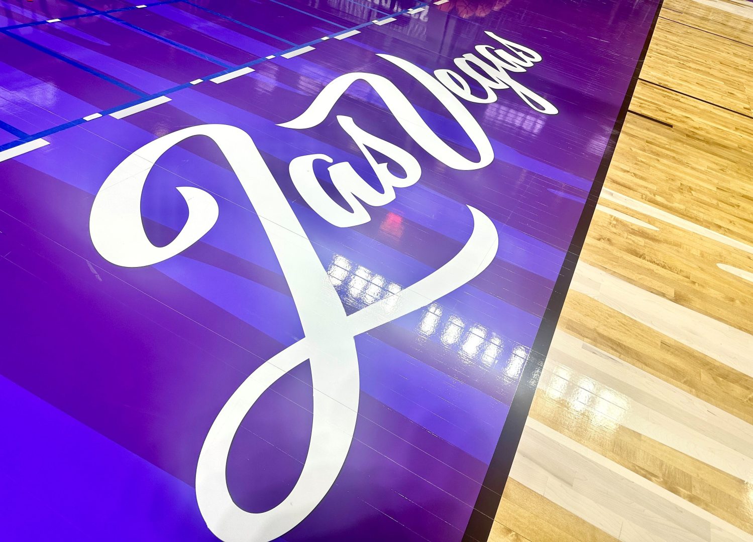 The court at the Thomas & Mack Center in Las Vegas during the Mountain West tournament.