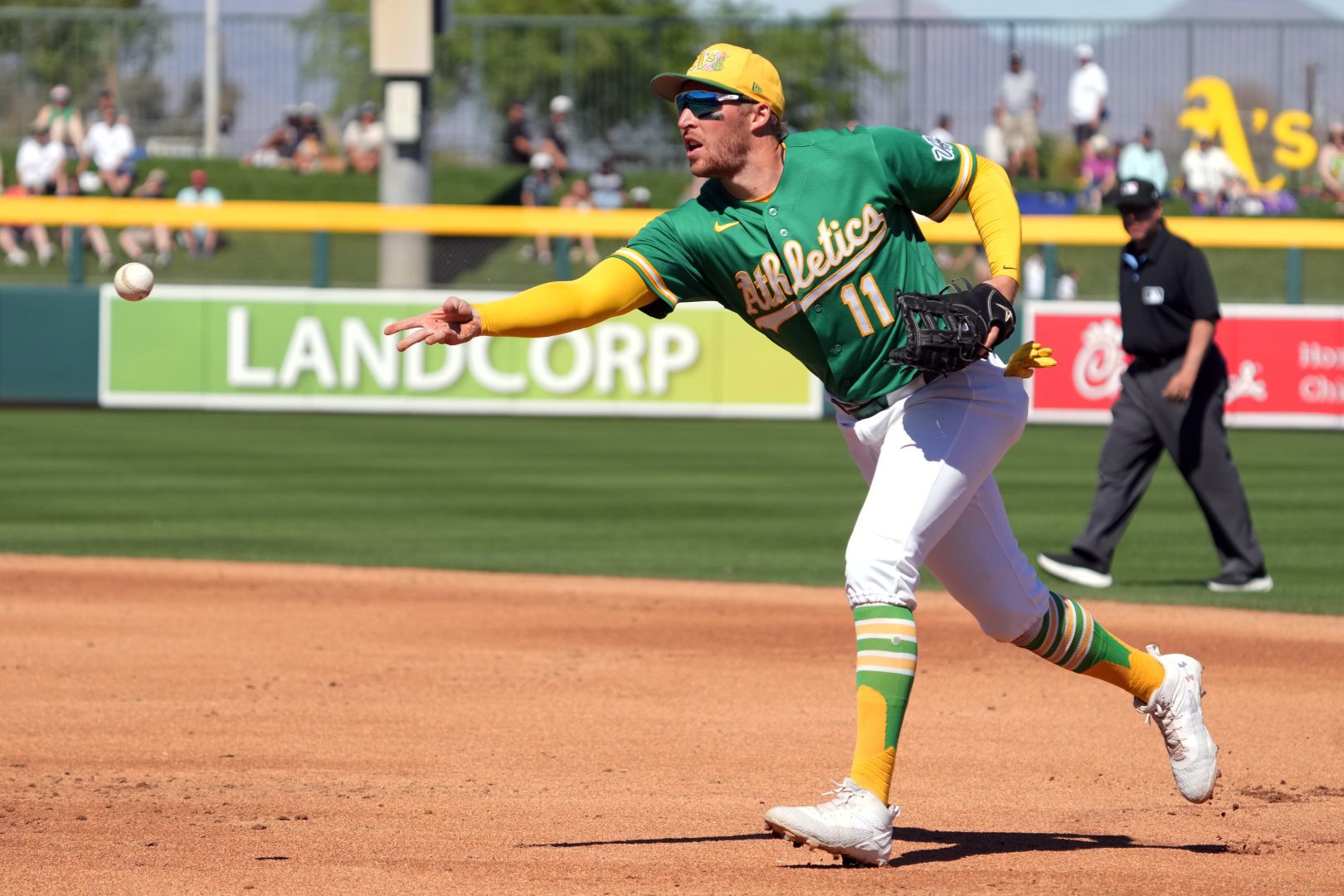 A's split up Saturday with one squad headed to Las Vegas Ballpark