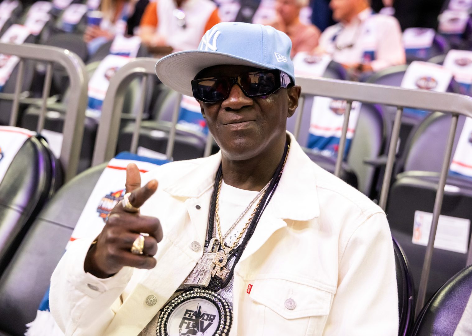 Flavor Flav in attendance at semifinal of the Women's Final Four in 2026