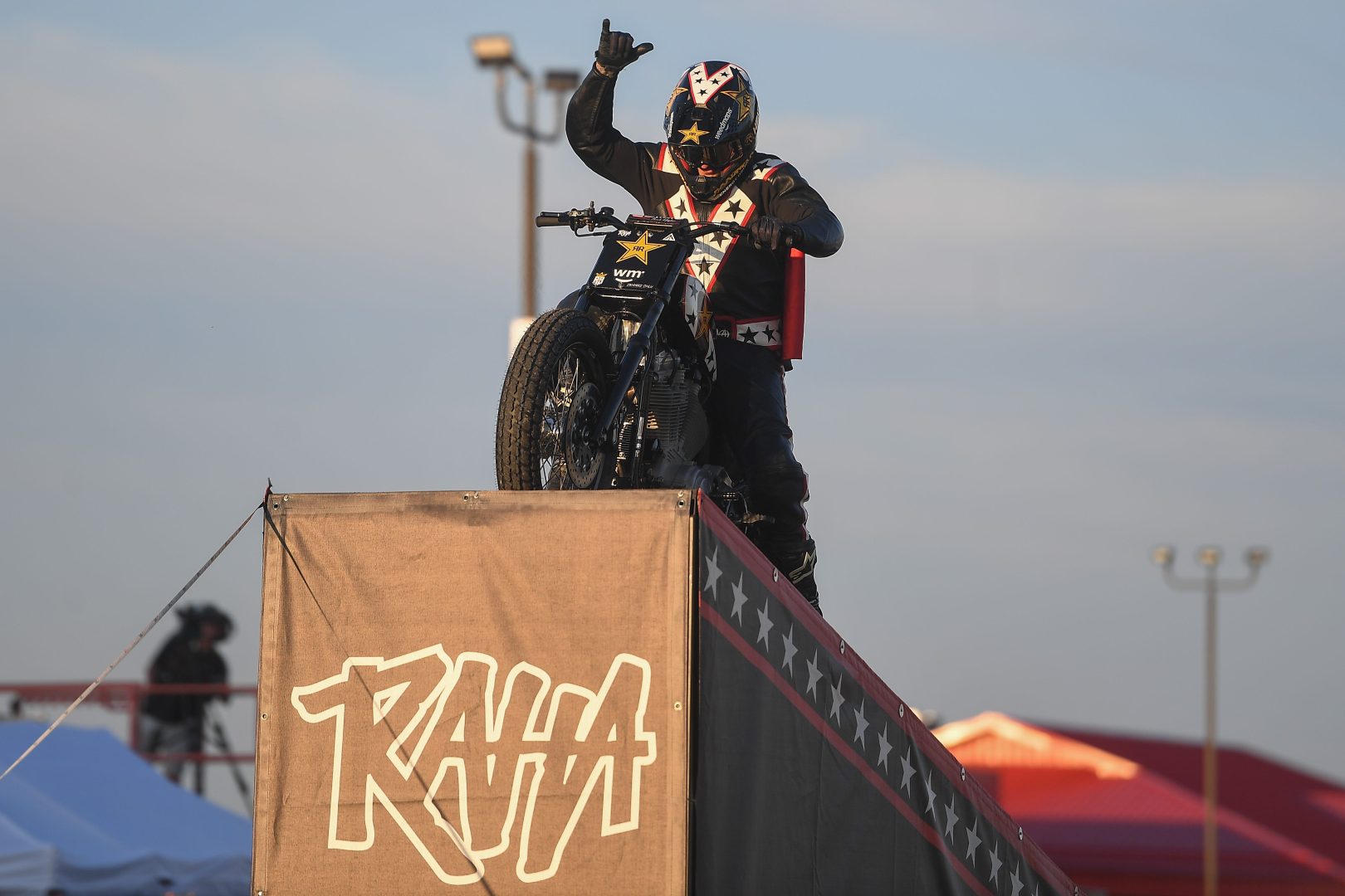 Colby Raha rides up the ramp