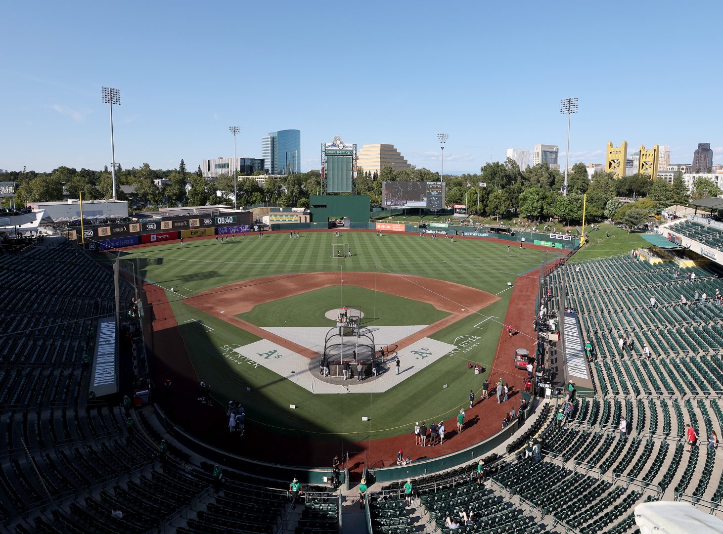 A general overview of the ballpark before the game against the Cleveland Guardians
