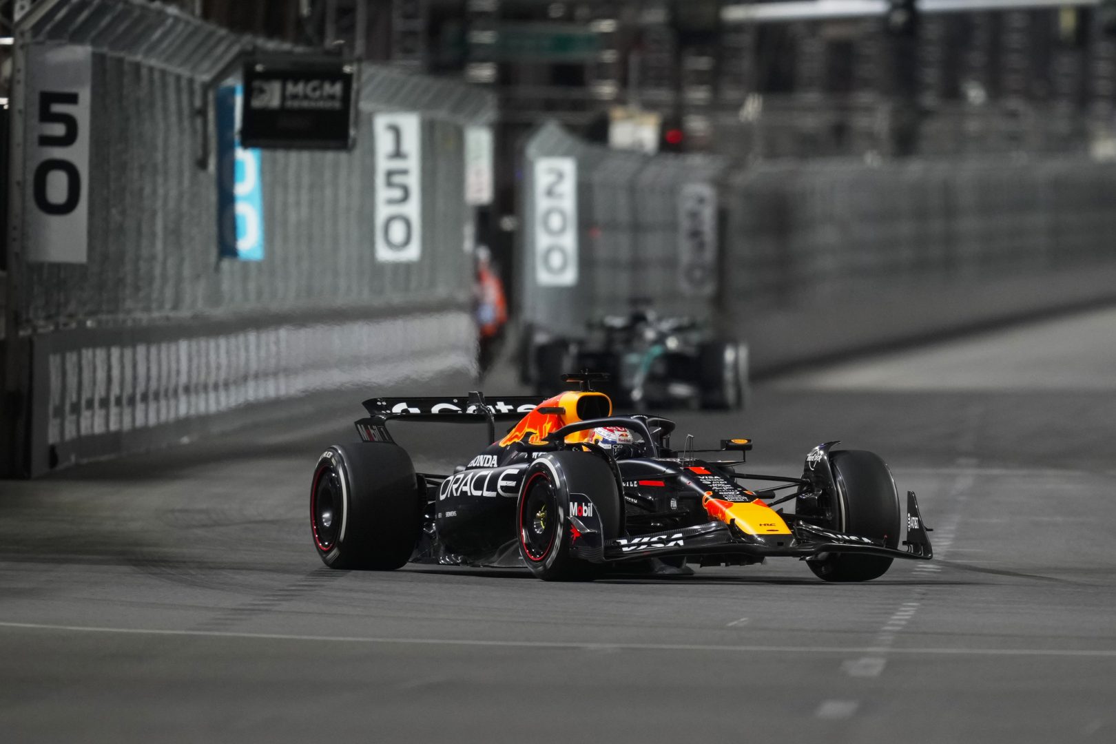 Max Verstappen drives during the Las Vegas Grand Prix